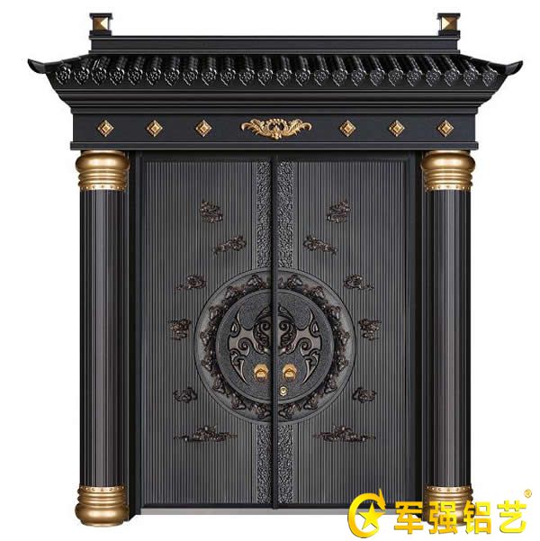 帶羅馬柱鑄鋁別墅大門